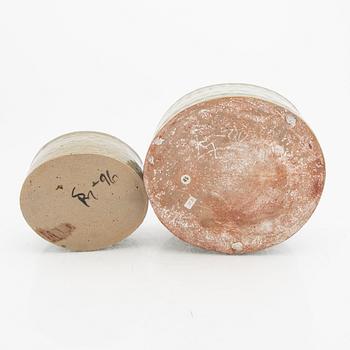 Signe Persson-Melin,  set of two signed and dated stoneware bowls -96 and -00.