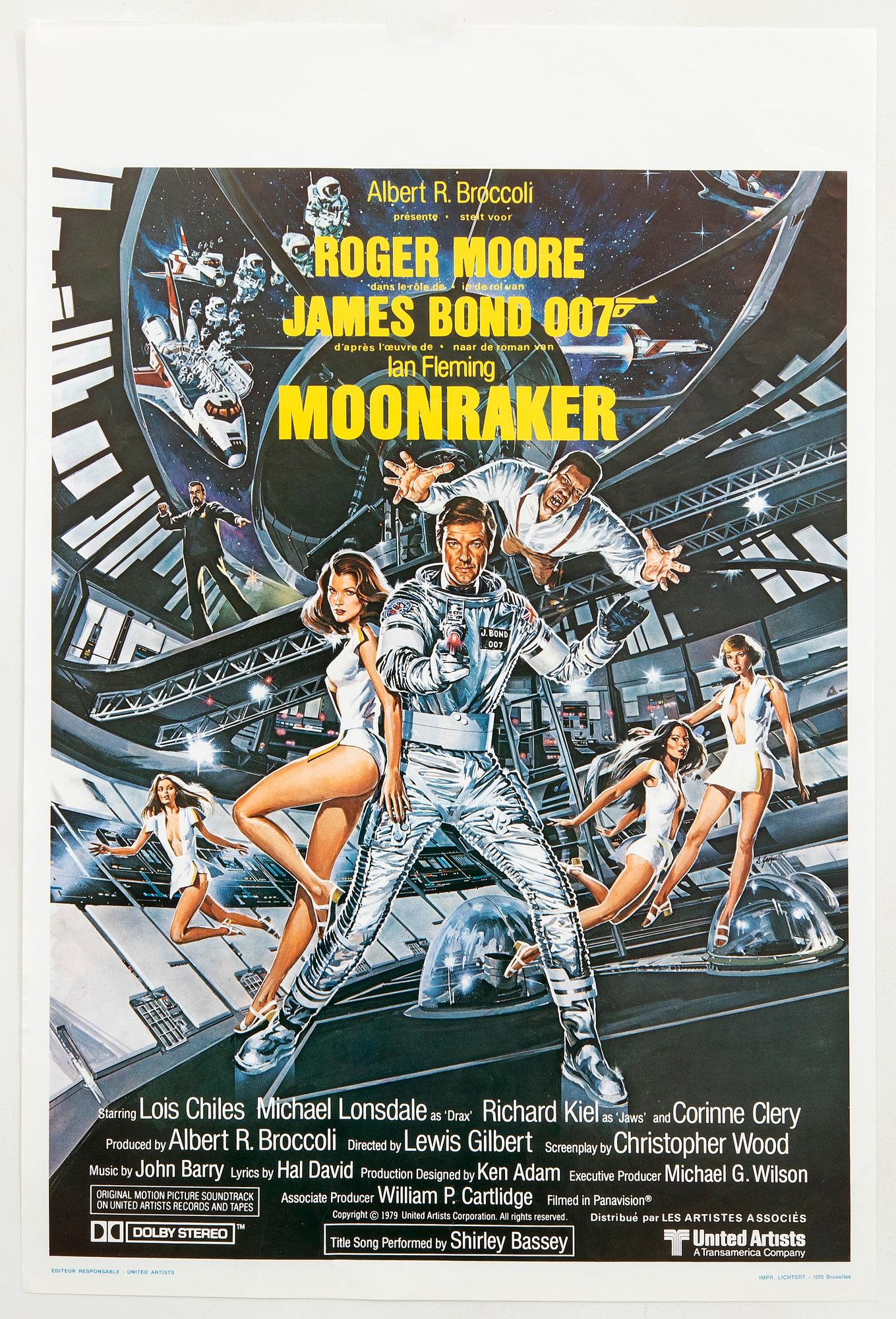 A Belgian movie poster James Bond "Moonraker" 1979.