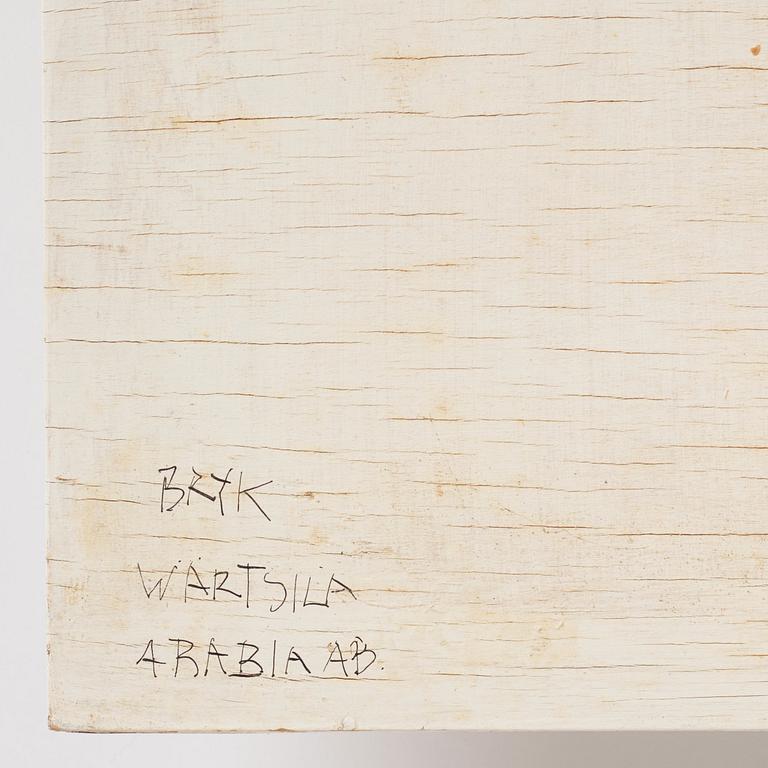 Rut Bryk, a stoneware wall relief, Arabia, Finland 1960s.
