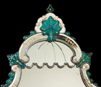 A Swedish late Baroque early 18th century mirror attributed to Burchardt Precht.