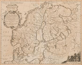 A 17th century copper engraved map.