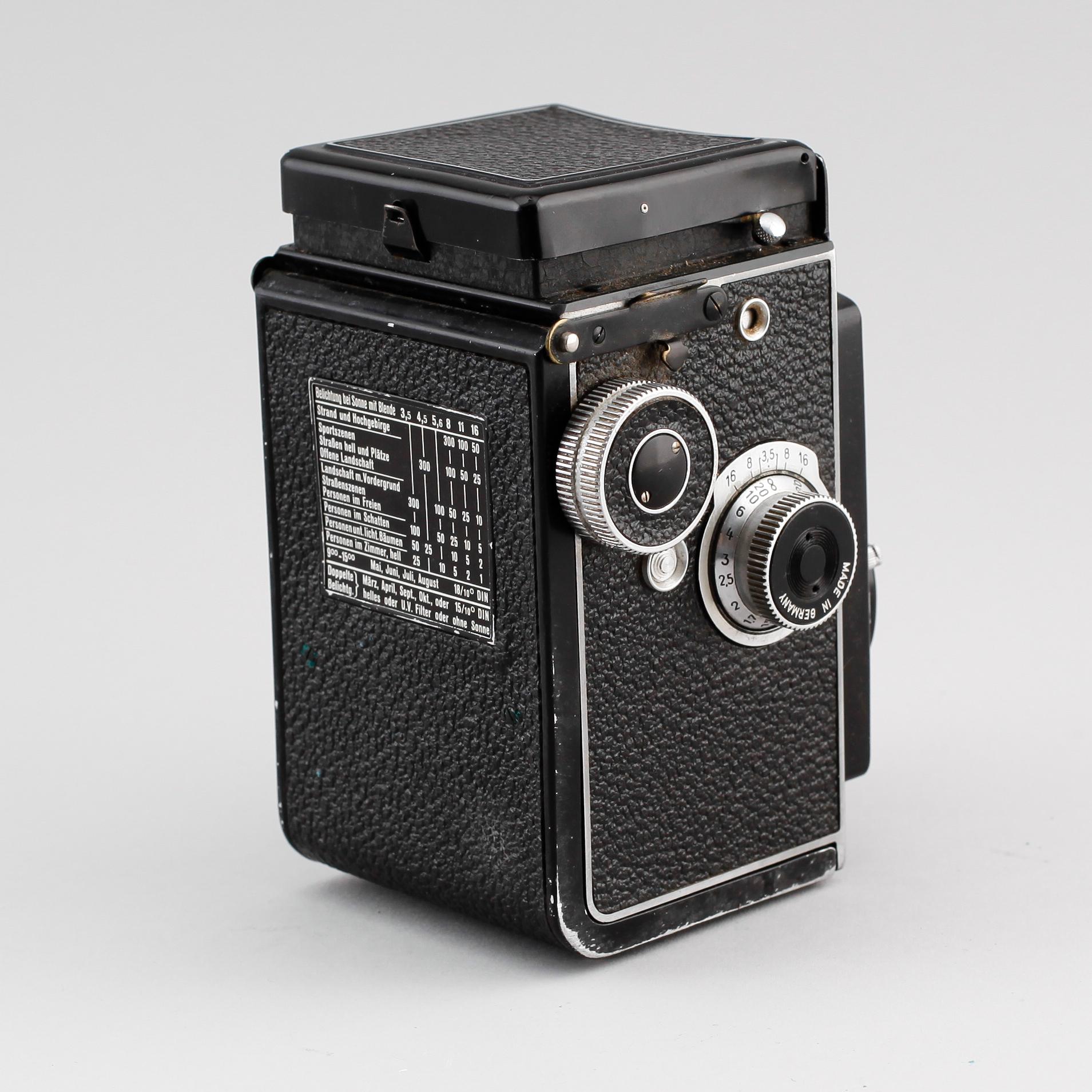 KAMERA, Rolleicord Compur, Franke & Heidecke, Braunschweig, 1900-talets första hälft.