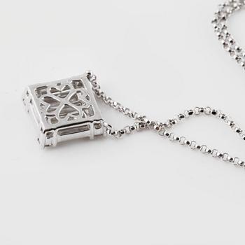 COLLIER, med baguette och briljantslipade diamanter ca 0.60 ct.