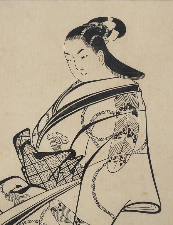 KAIGETSUDO DOSHIN (1711-1736), efter, färgträsnitt. Japan, 1900-tal.
