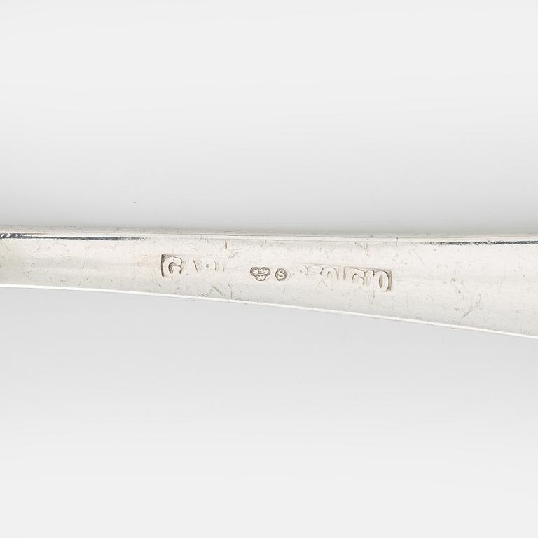 A swedish silver cutlery, model 'Chippendale', GAB, Eskilstuna and Stockholm, some 1962.
