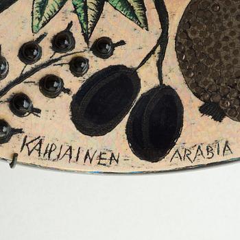 Birger Kaipiainen, a large stoneware dish, Arabia, Finland.