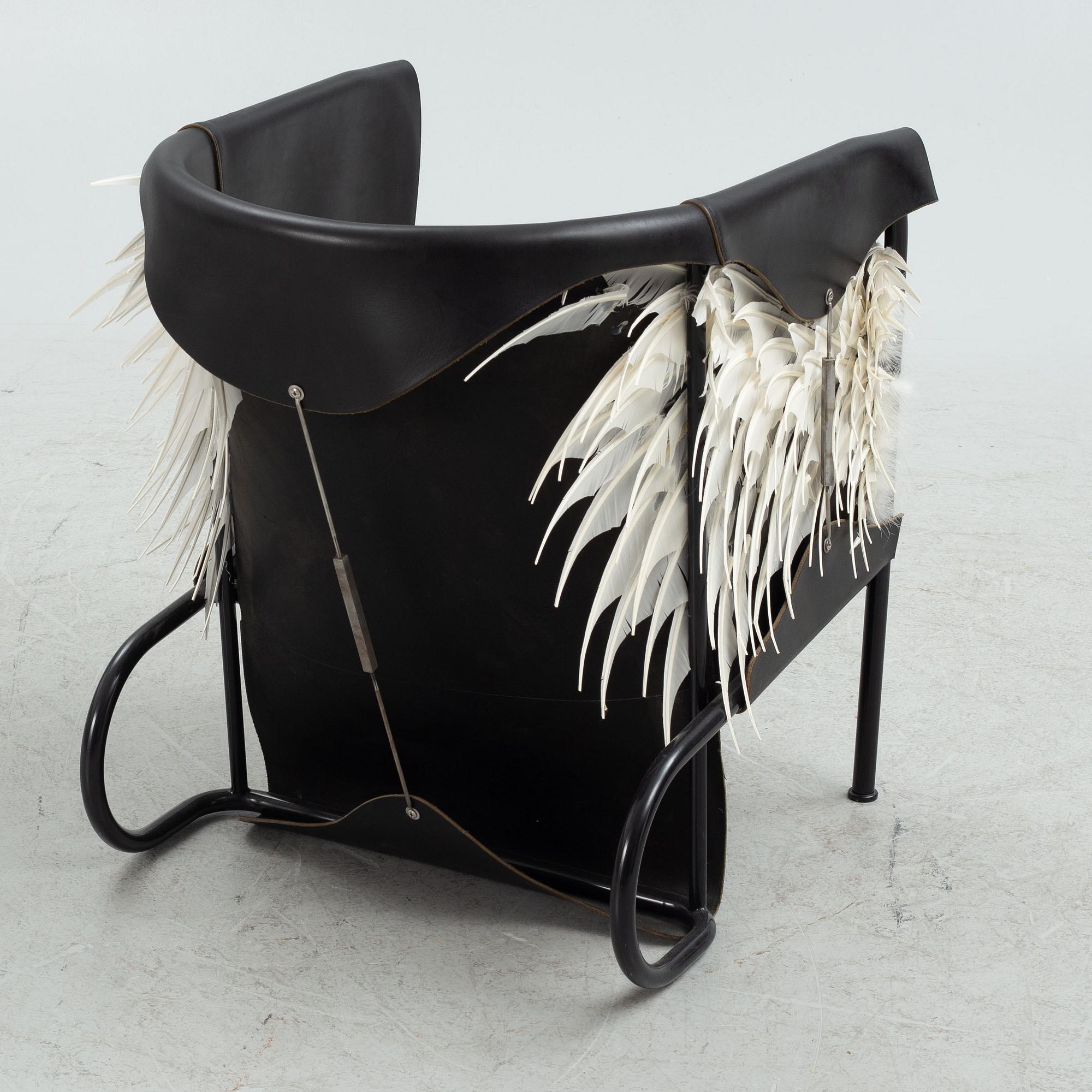 Glen Baghurst, an "Accoutre 2" armchair, Glen Baghurst AB, Plumassier & Maxime Leroy. Limited second edition.