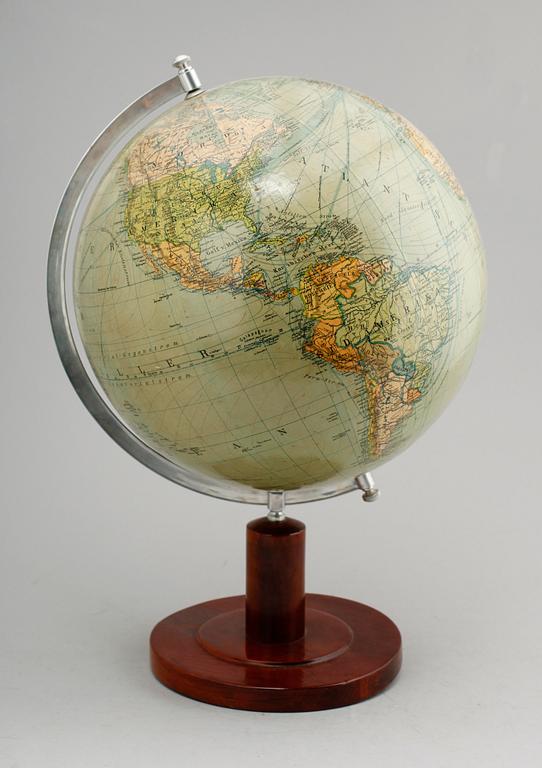 JORDGLOB, Columbus Erdglobus, Dr R Neuse. 1900-talets första hälft.