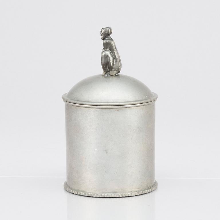 Nils Fougstedt, a pewter box, Stockholm 1928, model 595.