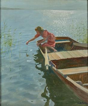 GUSTAF CARLSTRÖM, olja på duk, signerad.