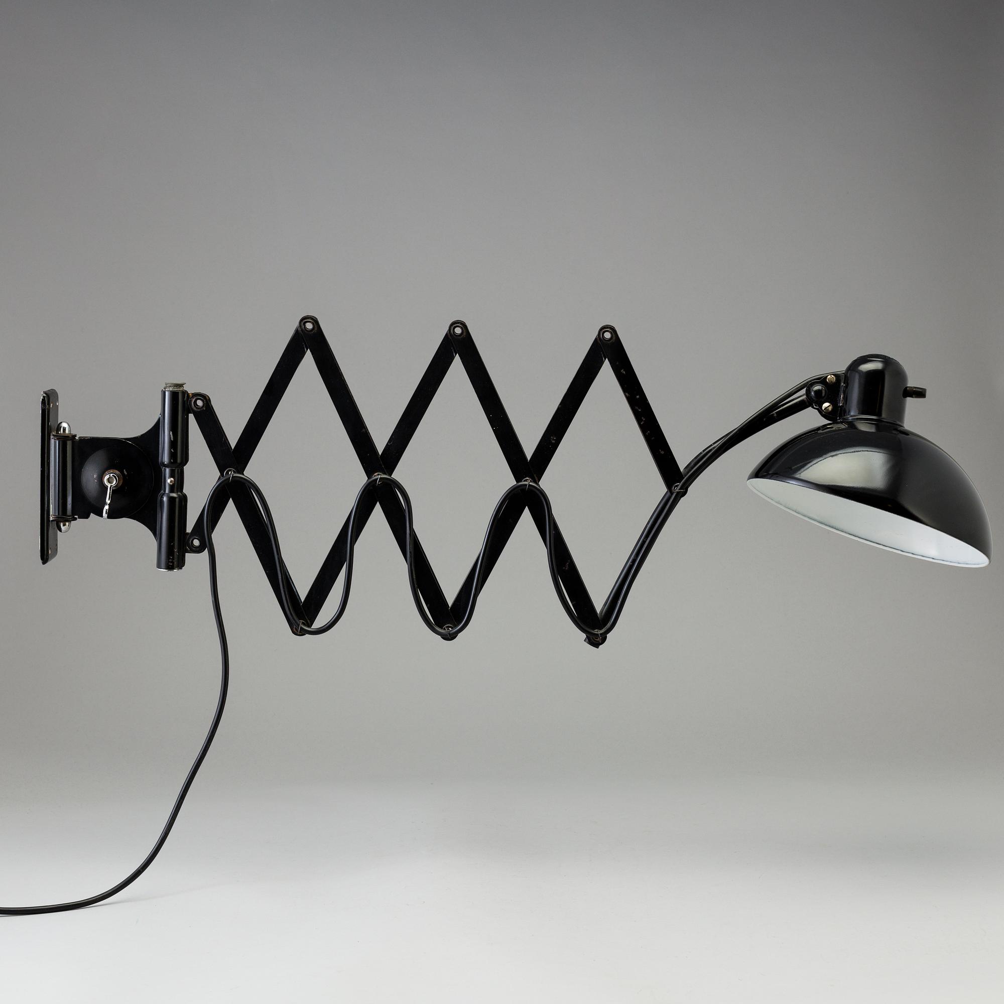 VÄGGLAMPA, Christian Dell, Kaiser & Co, formgiven 1936.