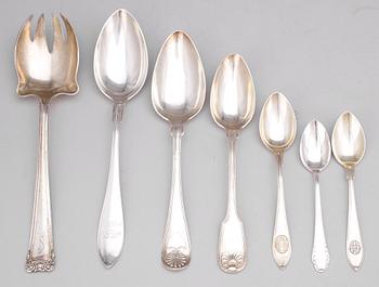 PARTI SKEDAR, 18 st, silver, bl a modell "Haga", total vikt ca 461g.