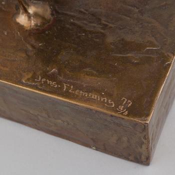 JENS FLEMING SÖRENSEN, skulptur, brons, signerad, numrerad 3/8 samt daterad -77.