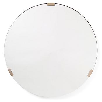 275. Axel Einar Hjorth, a 'Record' stained birch and metal framed wall mirror, Nordiska Kompaniet 1934.