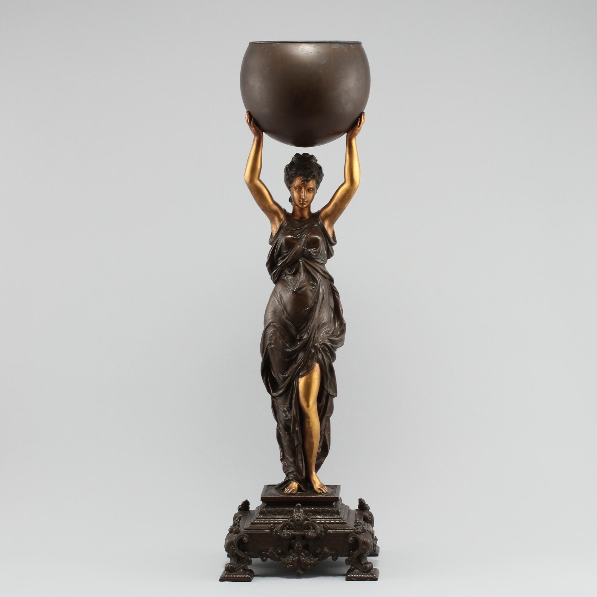 SKULPTUR, patinerad metall, sekelskiftet 1800/1900.