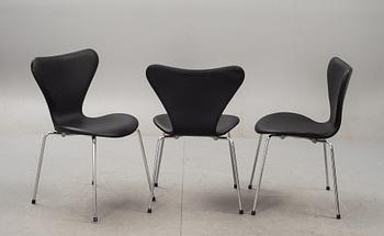 STOLAR, 6 st, "Sjuan", Arne Jacobsen, Fritz Hansen, Danmark.