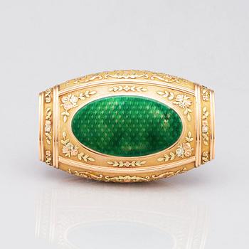 A French gold box en quatre couleurs, marks of Christian Petschler, Paris 1814-1822.