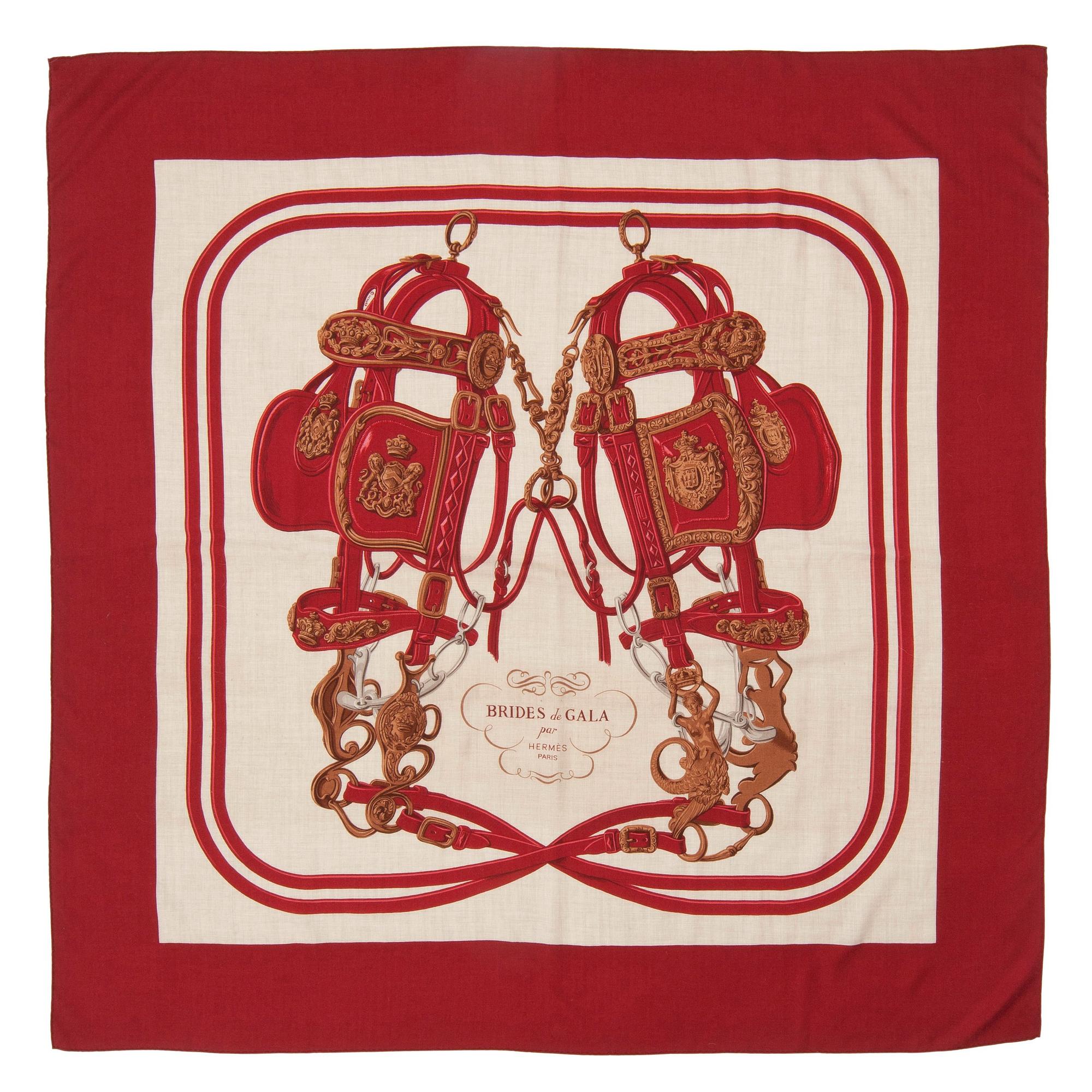 HERMÈS, a cashmere and silk shawl, "Brides de gala".