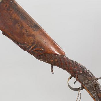 A percussion lock rifle from around 18/19th century,