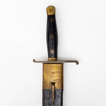 A Swedish cutlass 1810 pattern, with scabbard.
