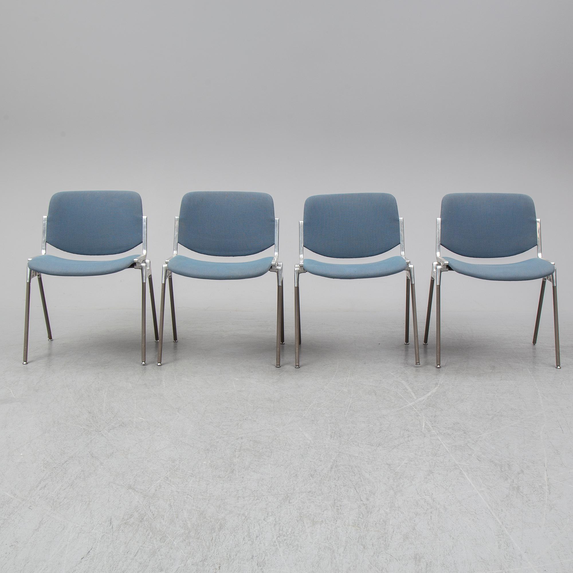 GIANCARLO PIRETTI, four chairs from Castelli, Italy.