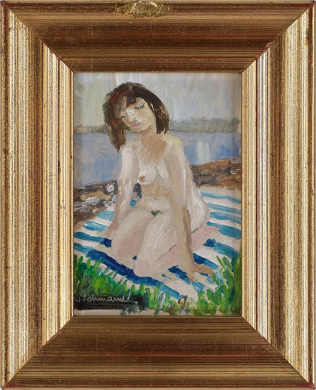 HARRY WICHMANN, olja på pannå, 3 st, signerade, två daterade -78 respektive 72.