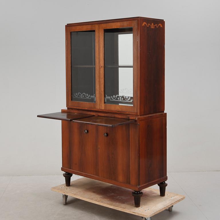 VITRINSKÅP, art deco, 1930/40-tal.