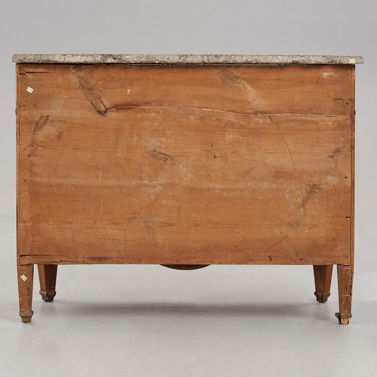 A Gustavian commode by Gustaf Foltiern (master in Stockholm 1771-1804), dated 1786.