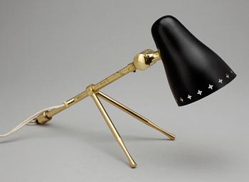 BORDSLAMPA, mässing, möjligen Boris Lacroix, omkring 1900-talets mitt.