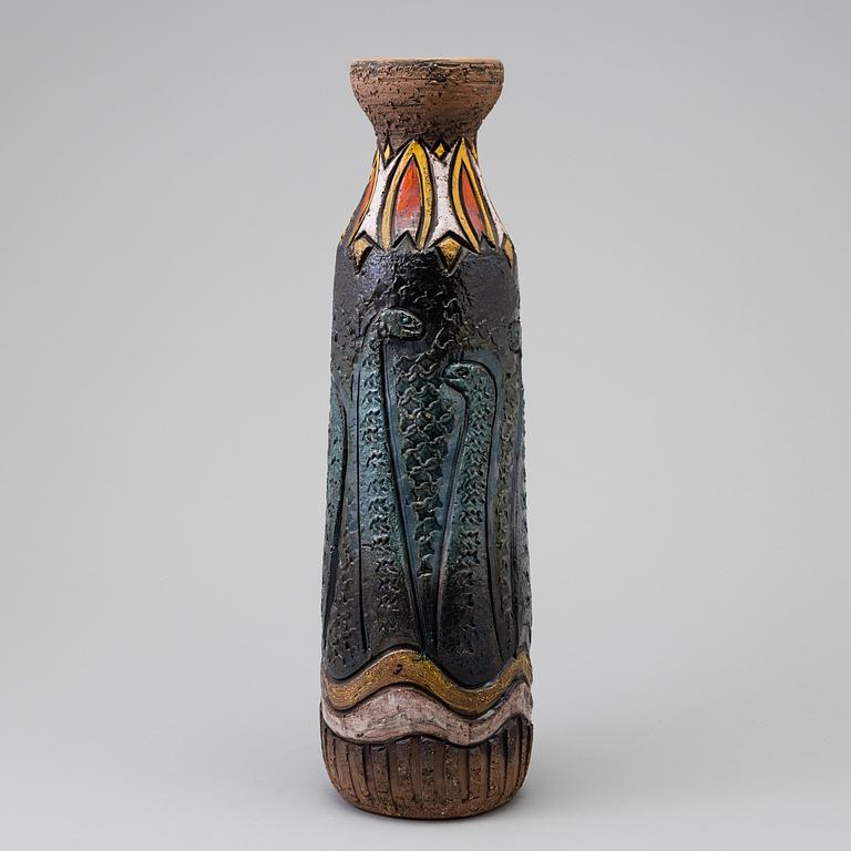 A Unique Marian Zawadzki earthenware floor vase.