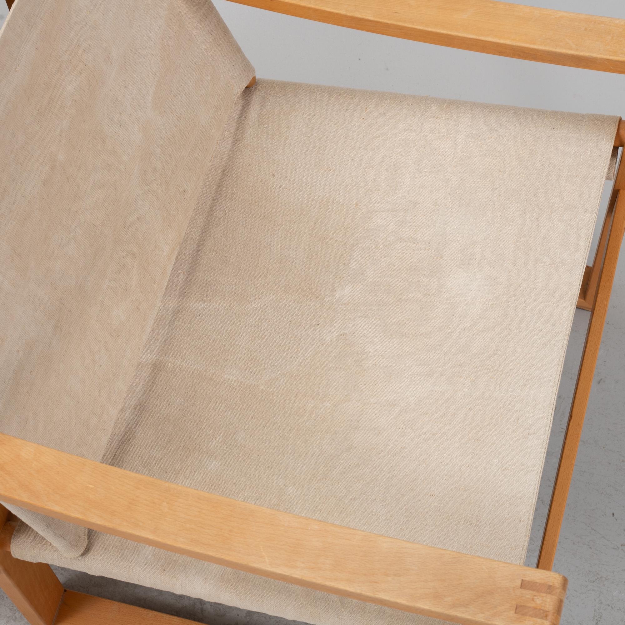 A pair of easy chairs, Börge Jensen & Sons, Bernstorffsminde Møbelfabrik, Denmark, second half of the 20th century.