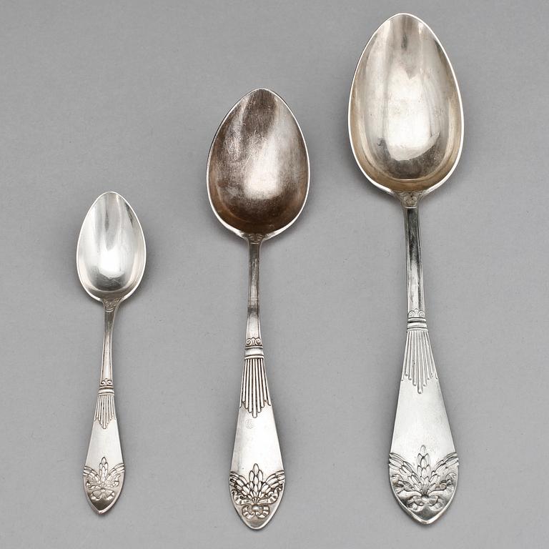 PARTI SKEDAR, 30 st, silver. C.G. Hallberg, Stockholm, 1900-1912.Tot. vikt ca 1310g.