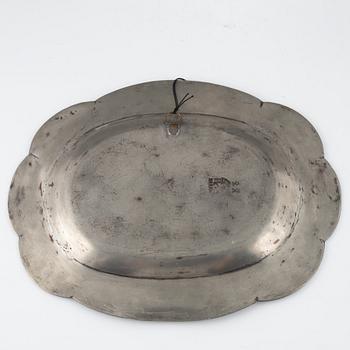 Three pewter dishes, Sweden, 18th/19th century.