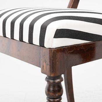 Chairs, 8 pcs, late Empire, mid-19th century.