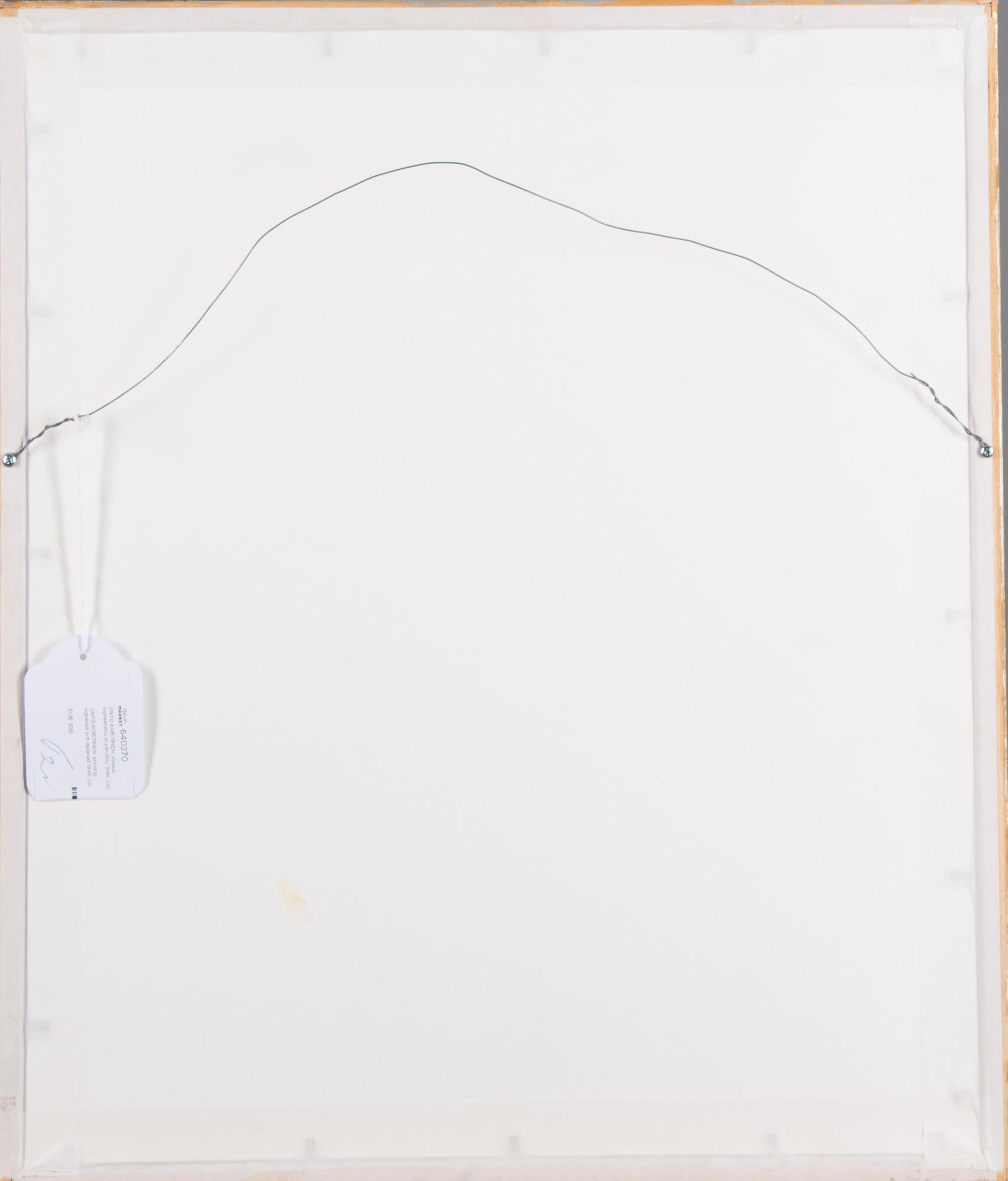 UNTO KOISTINEN, etsning, signerad och daterad 1946.