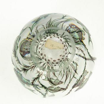 Edward Hald, vas, glas, "fiskgraal", Orrefors, 1900-talet mitt.