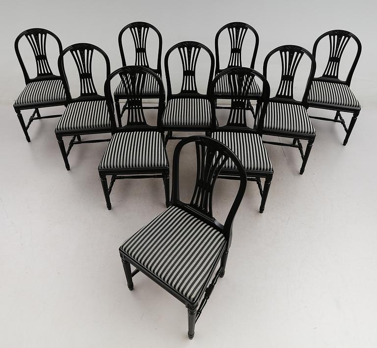 STOLAR, 10 st, gustaviansk stil, 1900-talets andra hälft.