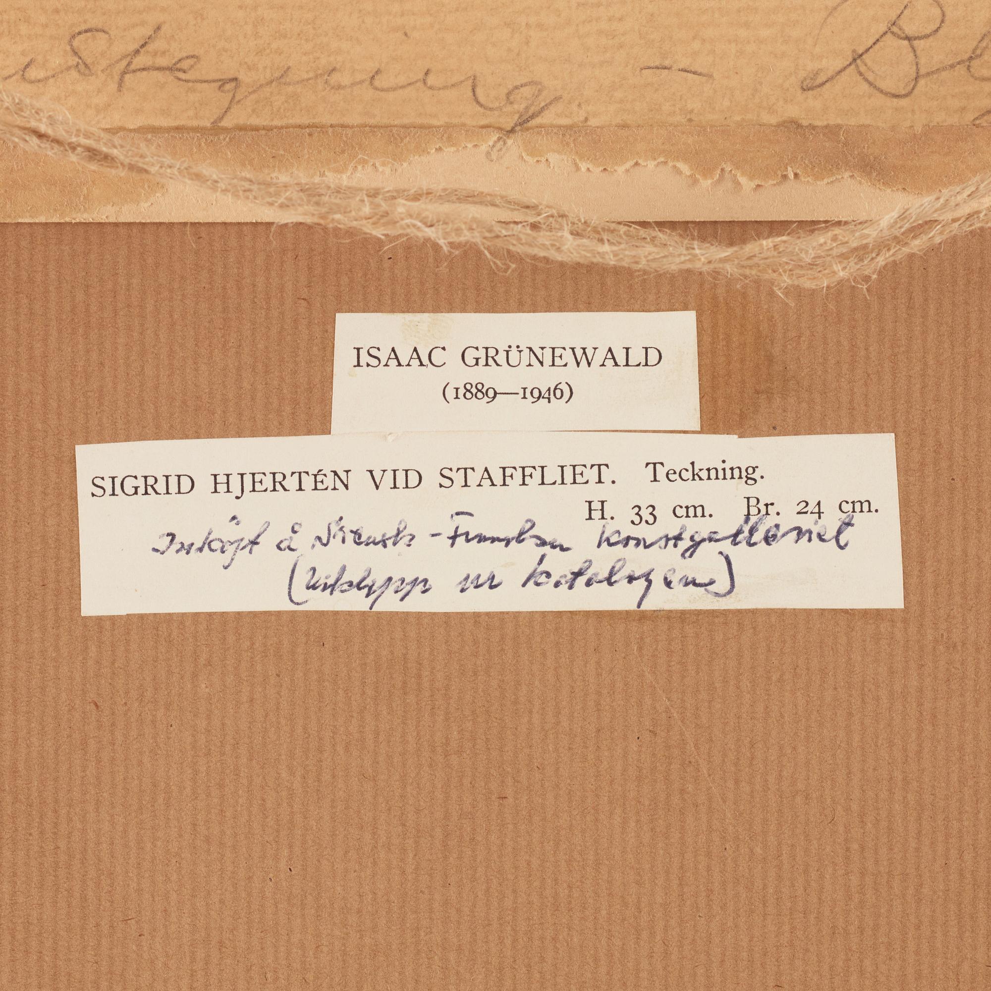Isaac Grünewald, "Sigrid Hjertén vid staffliet".