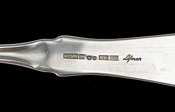 BESTICKSERVIS, 39 delar, silver, "Uppsala", Löfman, MEMA, Linköping, 1990-tal. Totalvikt ca 1960 gram.
