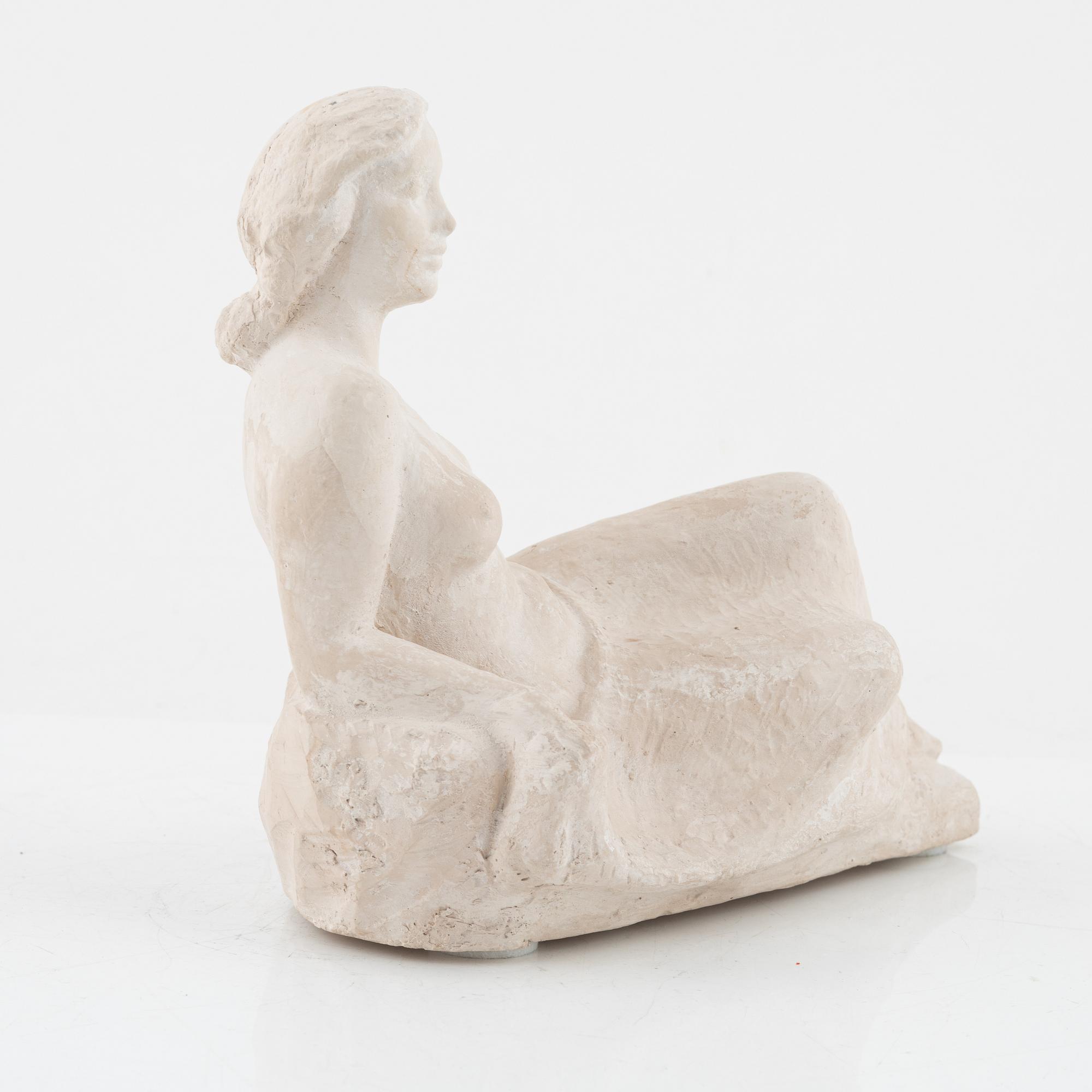 David Wretling, skulptur, osignerad, bemålad gips.