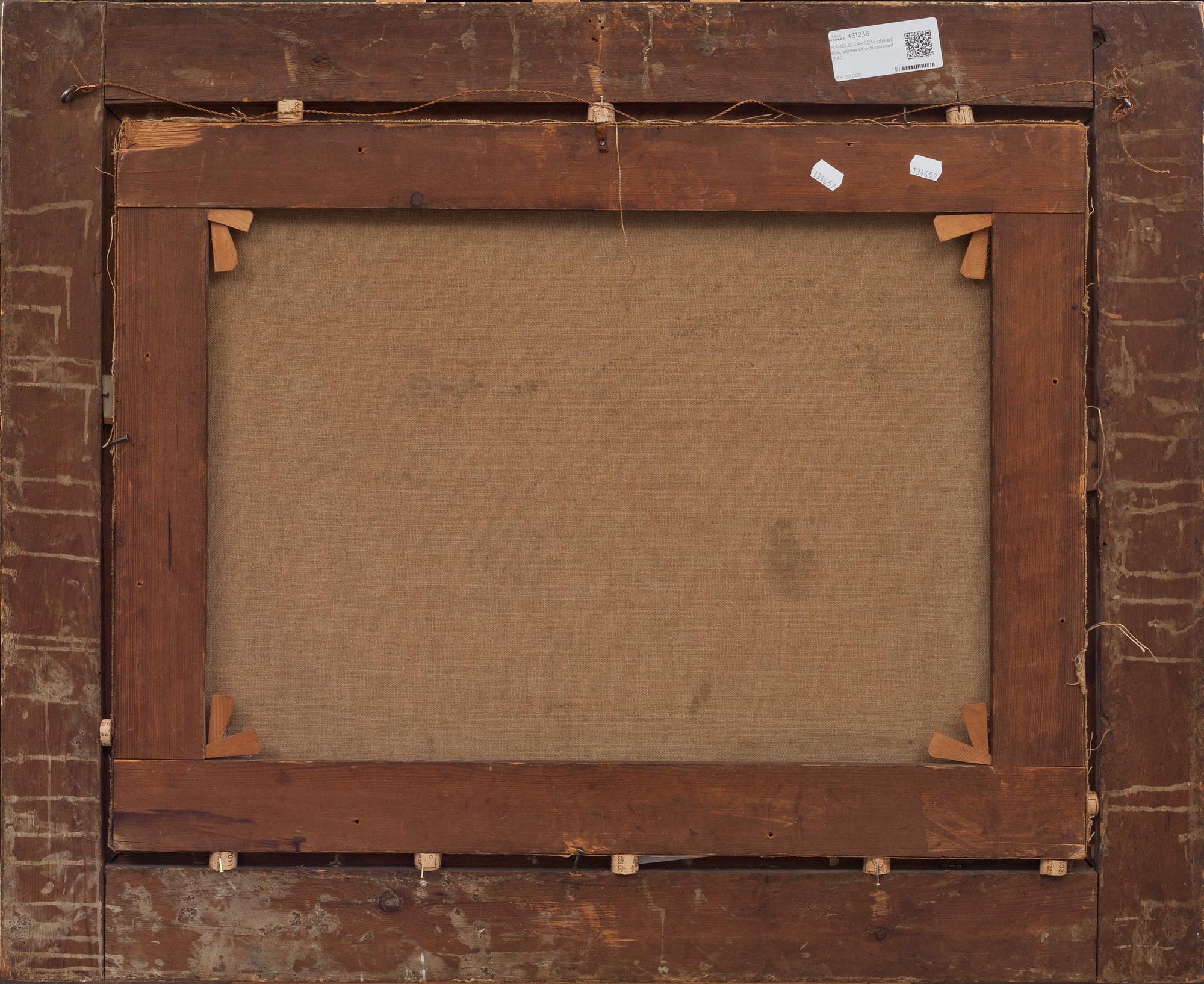 MARCUS LARSON, olja på duk, signerad och daterad 1847.