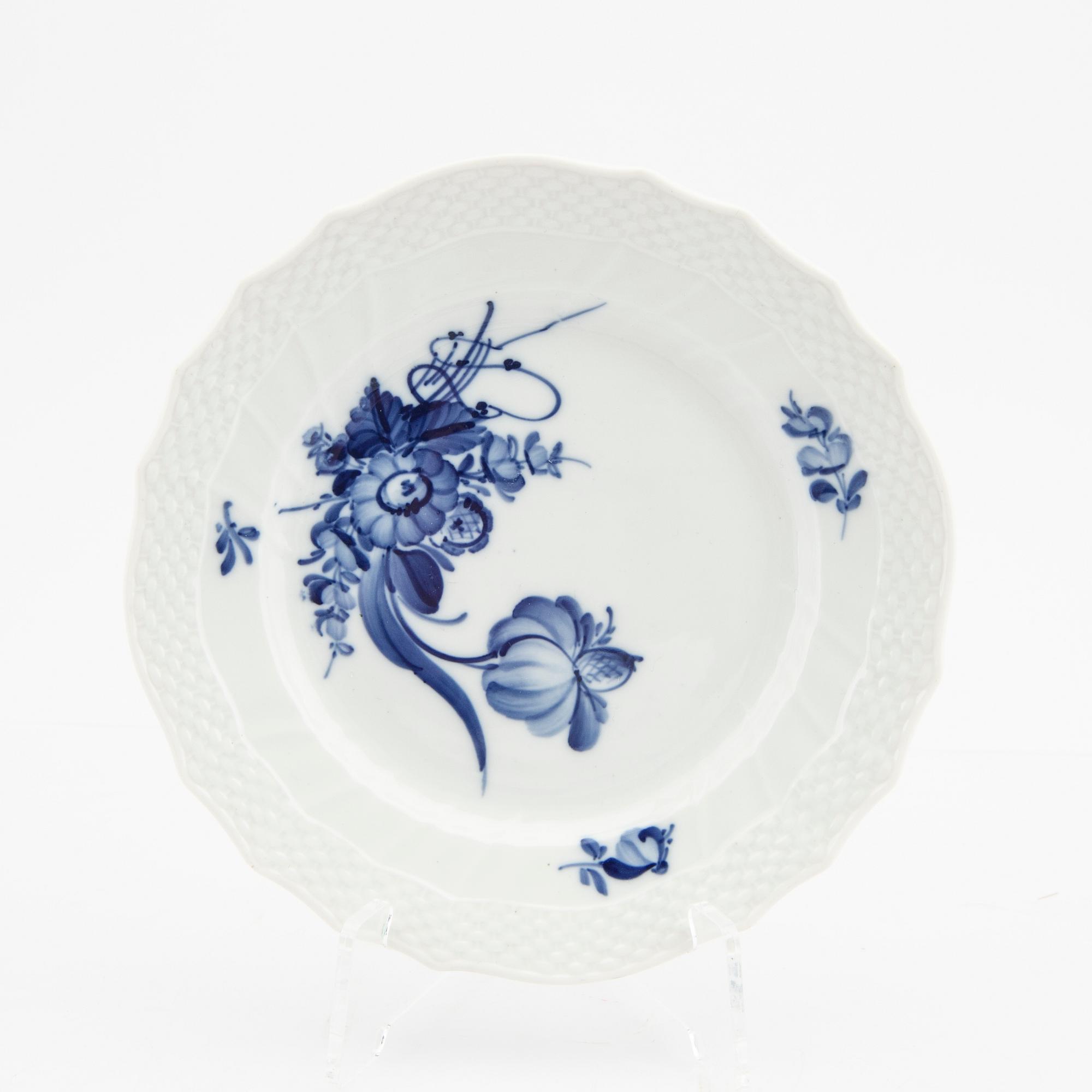 Coffee service 54 dlr "Blå Blomst" Royal Copenhagen Denmark porcelain 1953-1983.