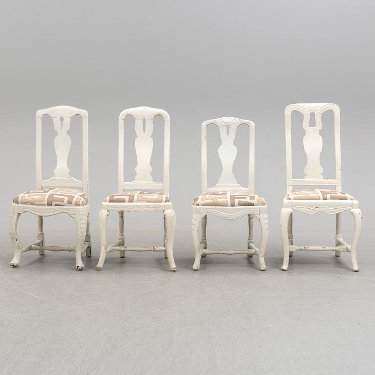 Seven rococo chairs, second half of the 18th century.