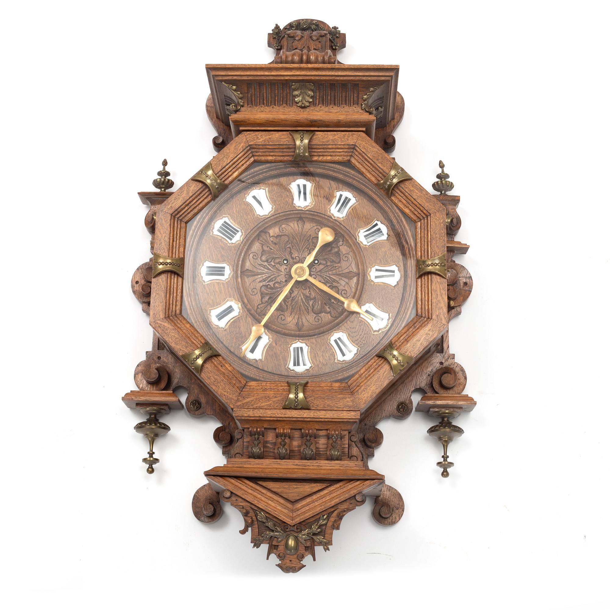 A late 19th century wall clock.