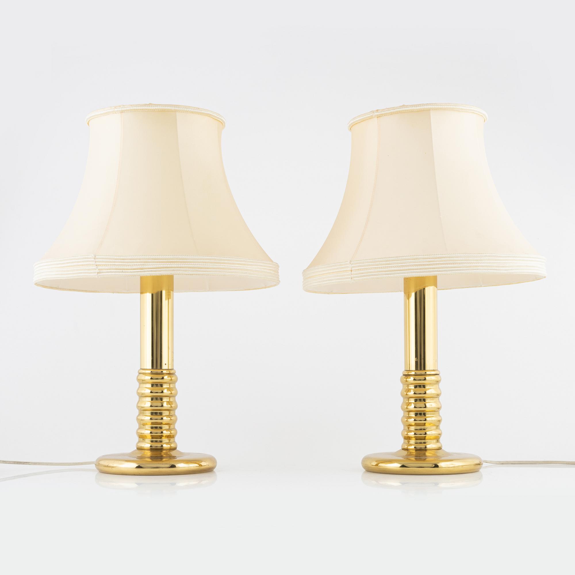 A pair of table lamps, 1980's.