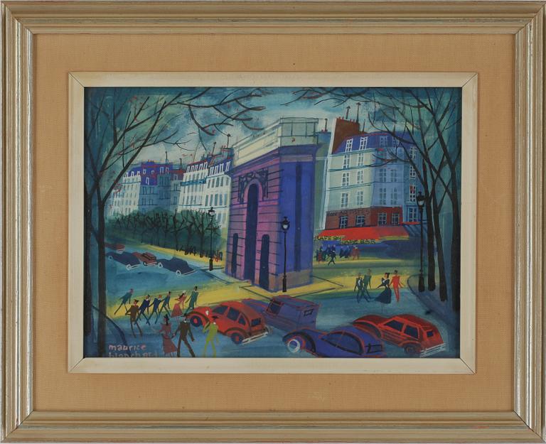 MAURICE BLANCHARD, akvarell, signerad.