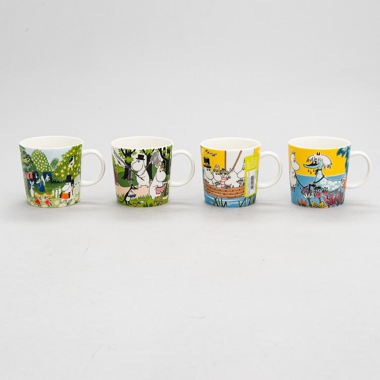 Muminmuggar, 8 st, porslin, Moomin Characters, Arabia.
