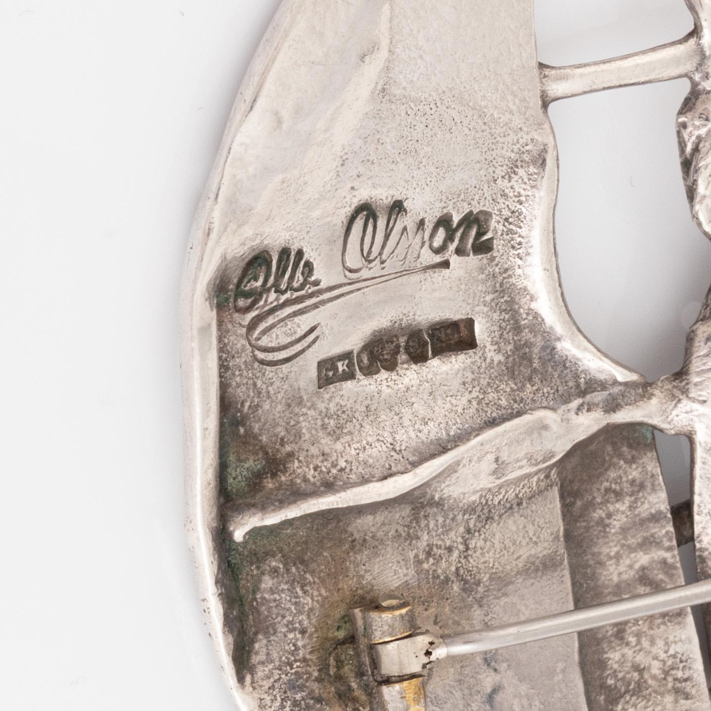 Olle Ohlsson, bangle and brooch, silver.