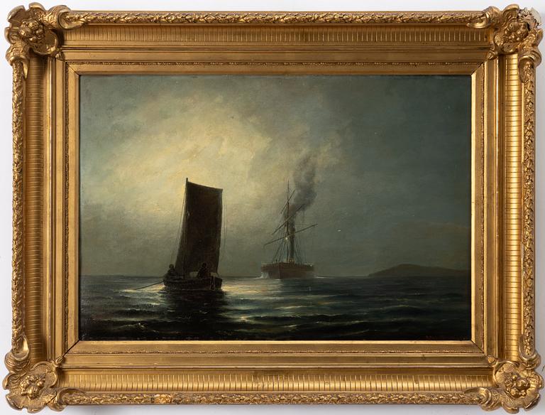 Adolf Nordling, Sailing ships off the coast.