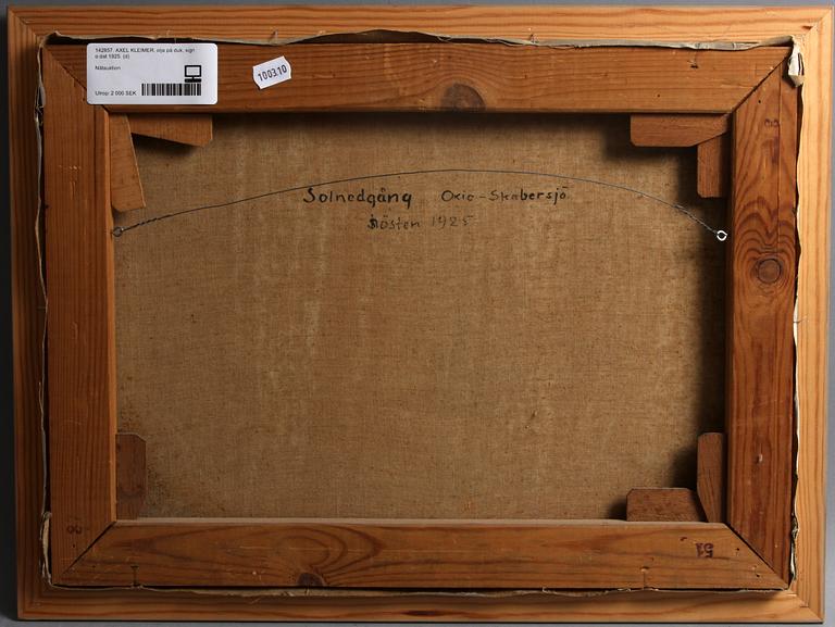 AXEL KLEIMER, olja på duk, sign o dat 1925.